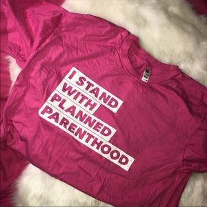 I Stand With Planned Parenthood Support Tee PINK